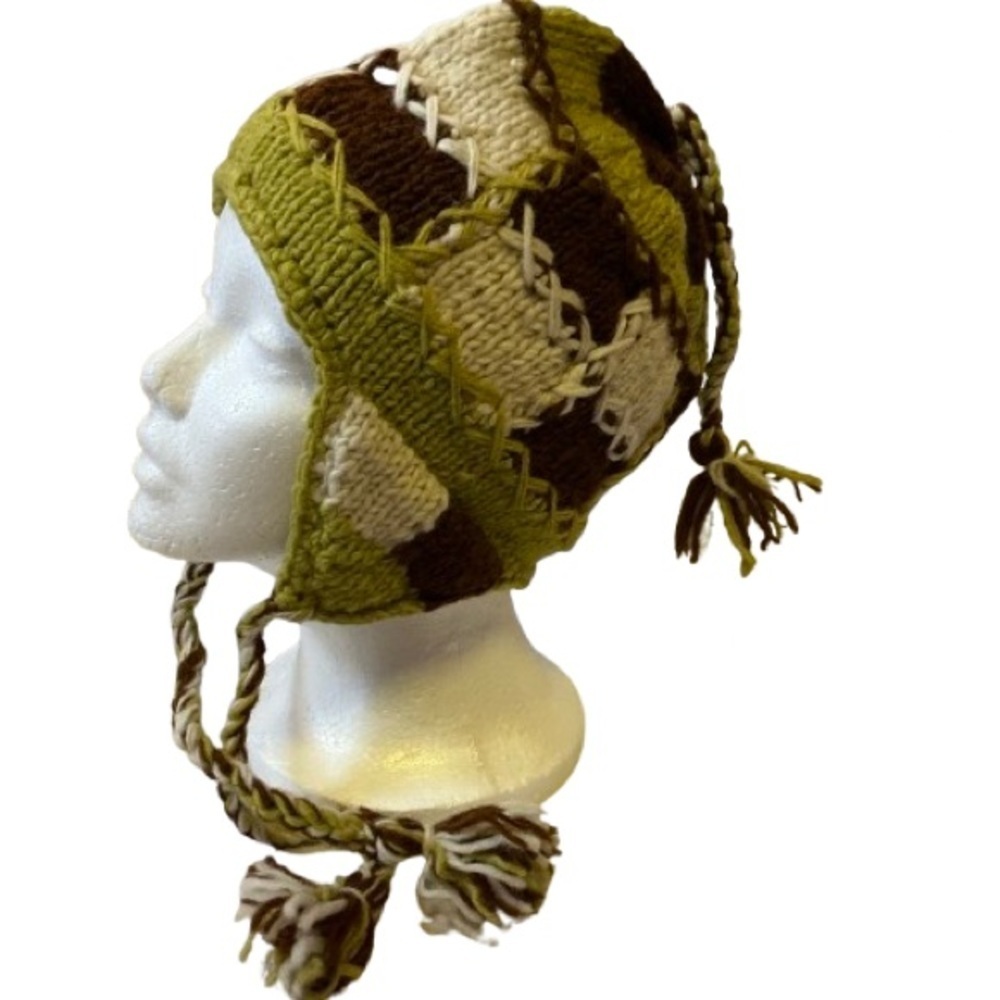 Rising International patchwork ear flap hat